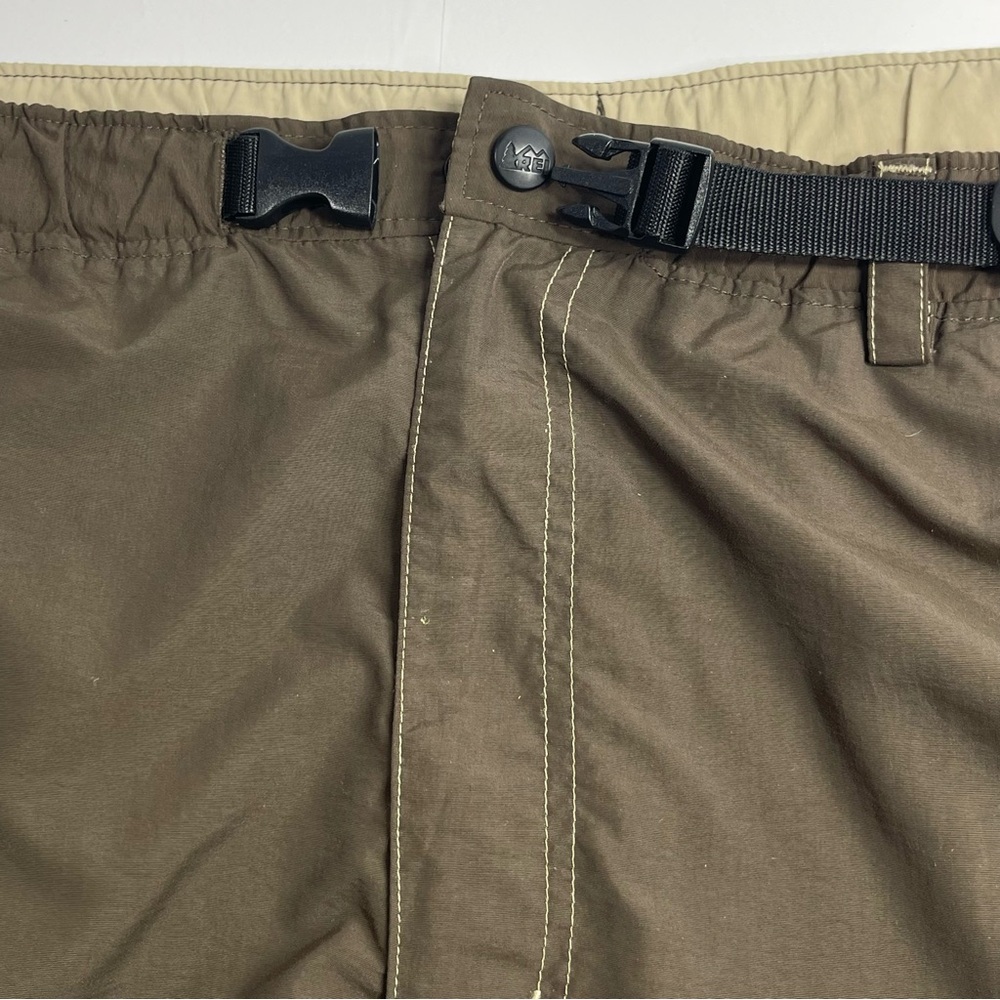 REI Mens Convertible Zip Off Leg Cargo Pants Brown Adjustable Belt Size XXL x 36 - Picture 4 of 11